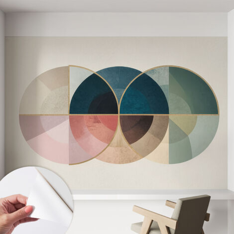 Selbstklebend Tapete - abwaschbar - Arbeitszimmer - Esszimmer- Top Qualität Geometrische Eleganz 152x104 cm