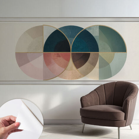 Selbstklebend Tapete - abwaschbar - Arbeitszimmer - Esszimmer- Top Qualität Geometrische Eleganz 250x104 cm