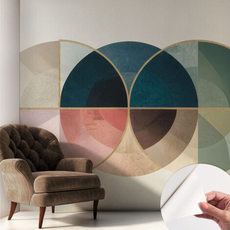Selbstklebend Tapete - abwaschbar - Arbeitszimmer - Esszimmer- Top Qualität Geometrische Eleganz 250x250 cm