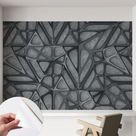 Selbstklebend Tapete - abwaschbar - Arbeitszimmer - Esszimmer- Top Qualität Geometrische Muster 152x104 cm