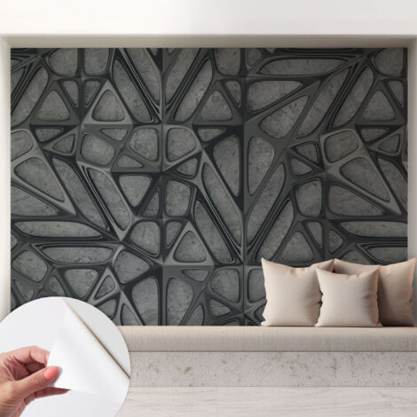 Selbstklebend Tapete - abwaschbar - Arbeitszimmer - Esszimmer- Top Qualität Geometrische Muster 208x146 cm