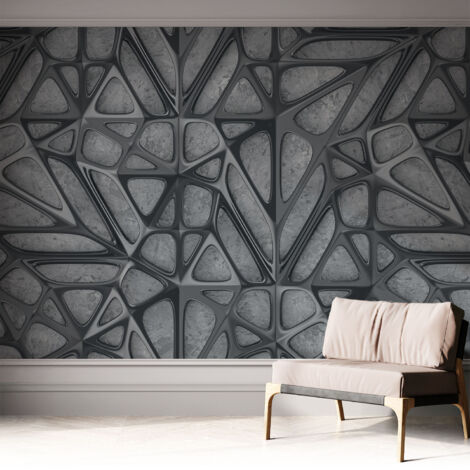 Selbstklebend Tapete - abwaschbar - Arbeitszimmer - Esszimmer- Top Qualität Geometrische Muster 312x219 cm
