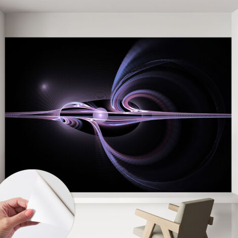 Selbstklebend Tapete - abwaschbar - Arbeitszimmer - Esszimmer- Top Qualität Kosmische Abstraktion 152x104 cm