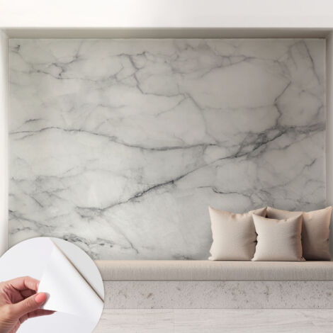 Selbstklebend Tapete - abwaschbar - Arbeitszimmer - Esszimmer- Top Qualität Marmorierte Eleganz 208x146 cm