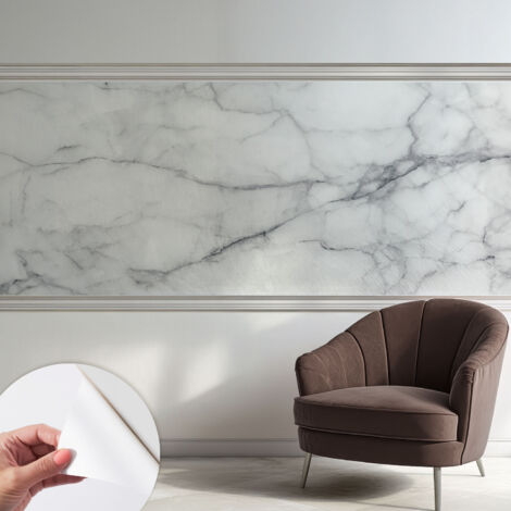 Selbstklebend Tapete - abwaschbar - Arbeitszimmer - Esszimmer- Top Qualität Marmorierte Eleganz 250x104 cm