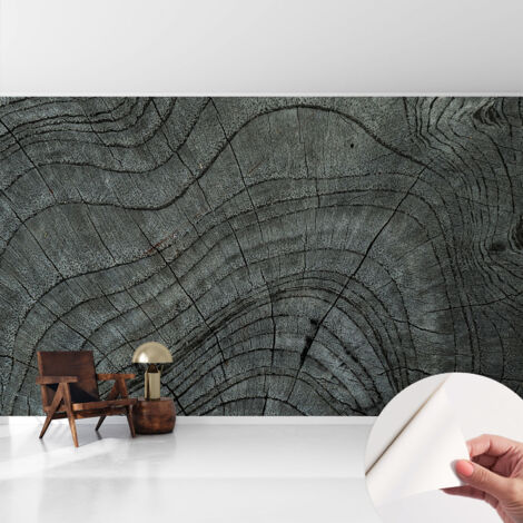 Selbstklebend Tapete - abwaschbar - Arbeitszimmer - Esszimmer- Top Qualität Maserungsmuster 416x254 cm