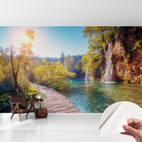 Selbstklebend Tapete - abwaschbar - Arbeitszimmer - Esszimmer- Top Qualität Natürliche Landschaft 416x254 cm
