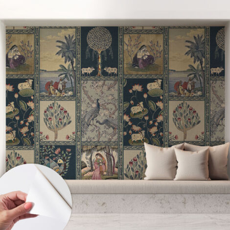 Selbstklebend Tapete - abwaschbar - Arbeitszimmer - Esszimmer- Top Qualität Romantische Szene 208x146 cm