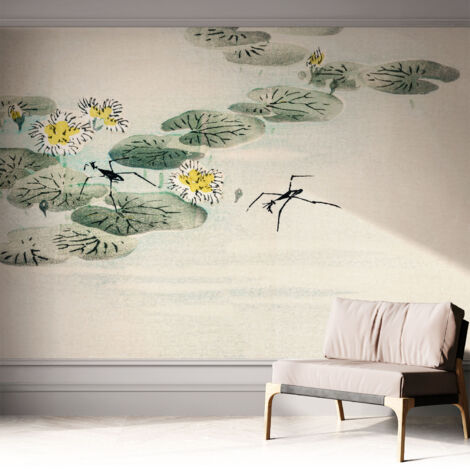 Selbstklebend Tapete - abwaschbar - Arbeitszimmer - Esszimmer- Top Qualität Ruhiges Wasser 312x219 cm