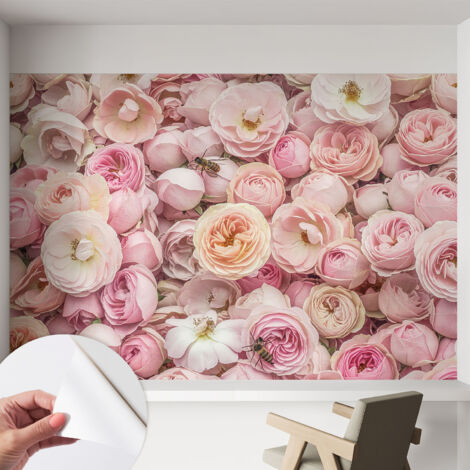 Selbstklebend Tapete - abwaschbar - Arbeitszimmer - Esszimmer- Top Qualität Schöne Blumen 152x104 cm