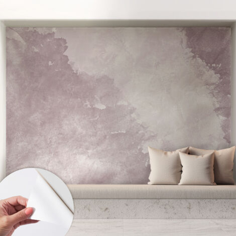 Selbstklebend Tapete - abwaschbar - Arbeitszimmer - Esszimmer- Top Qualität Violette Abstraktion 208x146 cm