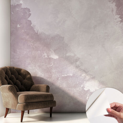 Selbstklebend Tapete - abwaschbar - Arbeitszimmer - Esszimmer- Top Qualität Violette Abstraktion 250x250 cm