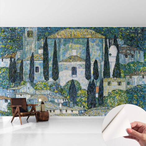 Selbstklebend Tapete - abwaschbar - Arbeitszimmer - Esszimmer- Top Qualität Zypressenhäuser 416x254 cm