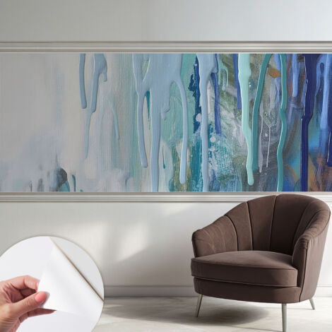 Selbstklebend Tapete - abwaschbar - Raumgestaltung  Schlafzimmer Wohnzimmer Tapete Blaue Kaskaden 250x104 cm