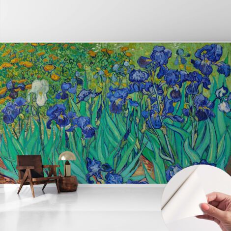 Selbstklebend Tapete - abwaschbar - Raumgestaltung  Schlafzimmer Wohnzimmer Tapete Gartenblumen 416x254 cm
