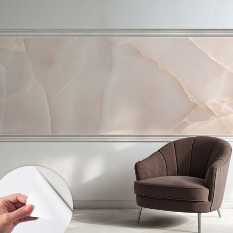 Selbstklebend Tapete - abwaschbar - Raumgestaltung  Schlafzimmer Wohnzimmer Tapete Rosa Marmor 250x104 cm