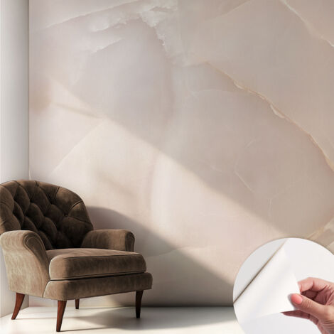 Selbstklebend Tapete - abwaschbar - Raumgestaltung  Schlafzimmer Wohnzimmer Tapete Rosa Marmor 250x250 cm