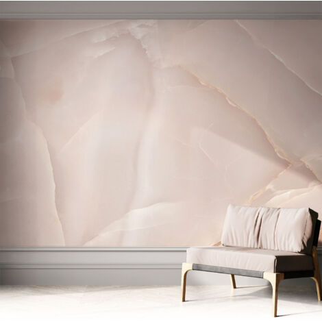 Selbstklebend Tapete - abwaschbar - Raumgestaltung  Schlafzimmer Wohnzimmer Tapete Rosa Marmor 312x219 cm