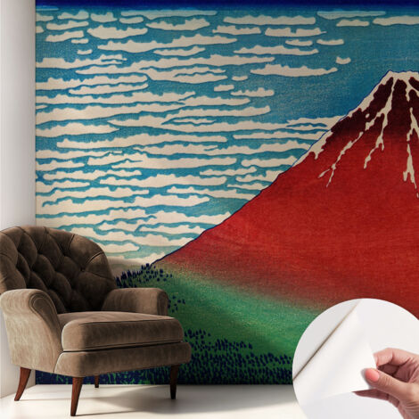 Selbstklebend Tapete - abwaschbar - Raumgestaltung  Schlafzimmer Wohnzimmer Tapete Roter Berg 250x250 cm