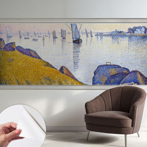Selbstklebend Tapete - abwaschbar - Raumgestaltung  Schlafzimmer Wohnzimmer Tapete Segelboot-Spiegelung 250x104 cm