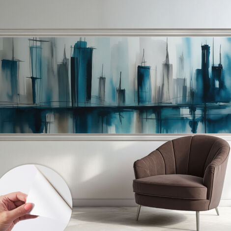 Selbstklebend Tapete - abwaschbar - Raumgestaltung  Schlafzimmer Wohnzimmer Tapete Stadtlandschaften 250x104 cm