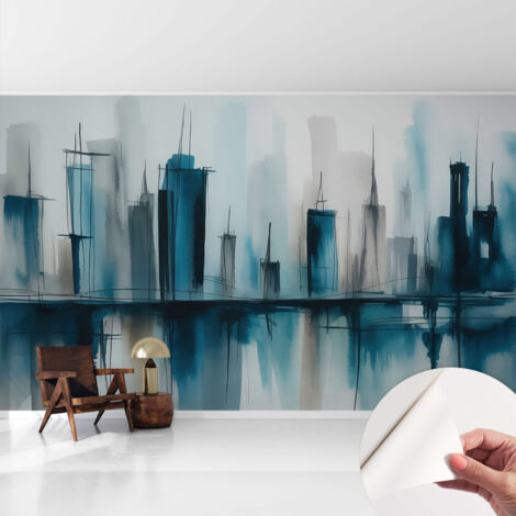 Selbstklebend Tapete - abwaschbar - Raumgestaltung  Schlafzimmer Wohnzimmer Tapete Stadtlandschaften 416x254 cm