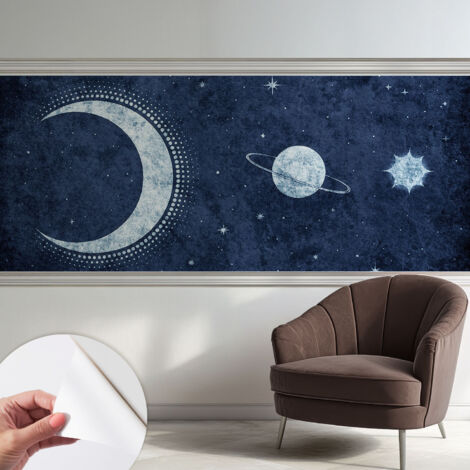 Selbstklebend Tapete - abwaschbar - Raumgestaltung  Schlafzimmer Wohnzimmer Tapete Sternenmotiv 250x104 cm