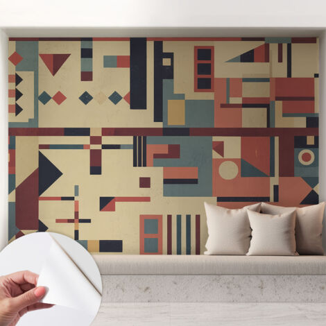 Selbstklebend Tapete modern - Wanddeko für Küche - Klebefolie Wand - luxus Look Abstrakte Komposition 208x146 cm