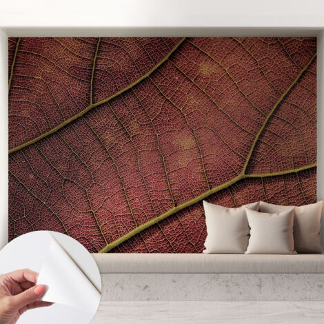 Selbstklebend Tapete modern - Wanddeko für Küche - Klebefolie Wand - luxus Look Blättrige Textur 208x146 cm