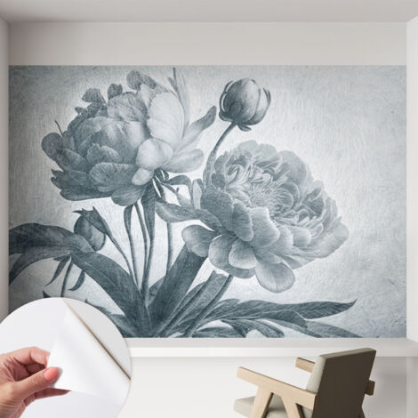 Selbstklebend Tapete modern - Wanddeko für Küche - Klebefolie Wand - luxus Look Blumiger Chic 152x104 cm