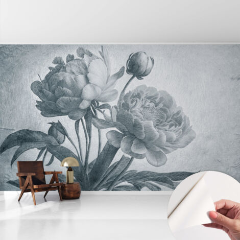 Selbstklebend Tapete modern - Wanddeko für Küche - Klebefolie Wand - luxus Look Blumiger Chic 416x254 cm