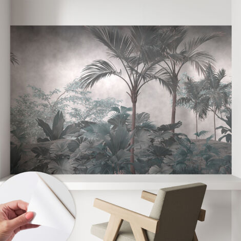 Selbstklebend Tapete modern - Wanddeko für Küche - Klebefolie Wand - luxus Look Exotische Natur 104x70 cm
