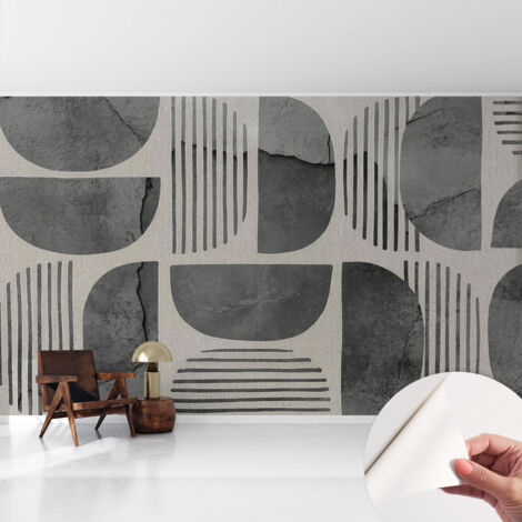 Selbstklebend Tapete modern - Wanddeko für Küche - Klebefolie Wand - luxus Look Geometrische Formen 416x254 cm