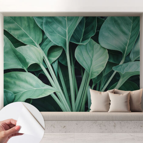 Selbstklebend Tapete modern - Wanddeko für Küche - Klebefolie Wand - luxus Look Grüne Natur 208x146 cm