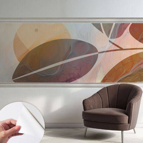 Selbstklebend Tapete modern - Wanddeko für Küche - Klebefolie Wand - luxus Look Harmonische Blätter 250x104 cm