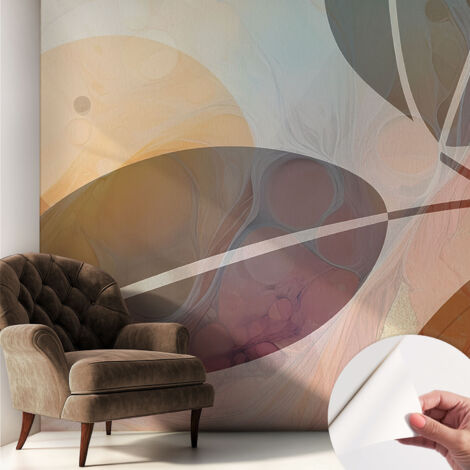 Selbstklebend Tapete modern - Wanddeko für Küche - Klebefolie Wand - luxus Look Harmonische Blätter 250x250 cm