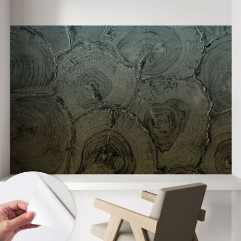 Selbstklebend Tapete modern - Wanddeko für Küche - Klebefolie Wand - luxus Look Holzmaserung 104x70 cm