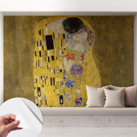 Selbstklebend Tapete modern - Wanddeko für Küche - Klebefolie Wand - luxus Look Jugendstil-Paar 208x146 cm