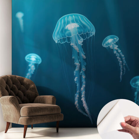 Selbstklebend Tapete modern - Wanddeko für Küche - Klebefolie Wand - luxus Look Meereseleganz 250x250 cm