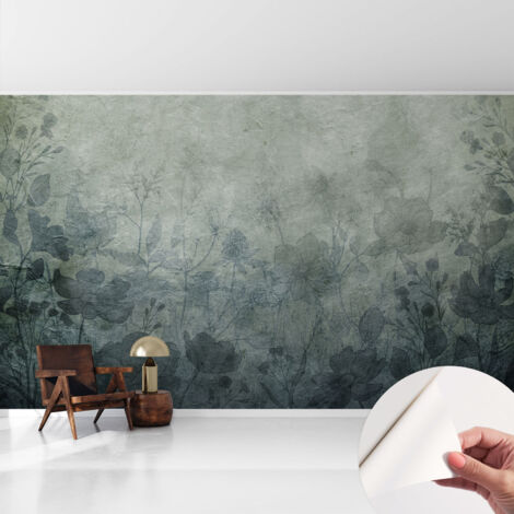 Selbstklebend Tapete modern - Wanddeko für Küche - Klebefolie Wand - luxus Look Pflanzliche Eleganz 416x254 cm