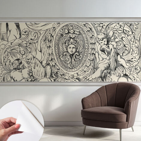 Selbstklebend Tapete modern - Wanddeko für Küche - Klebefolie Wand - luxus Look Reichtum an Ornamenten 250x104 cm