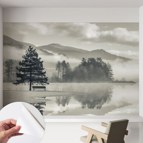 Selbstklebend Tapete modern - Wanddeko für Küche - Klebefolie Wand - luxus Look Romantische Landschaft 152x104 cm