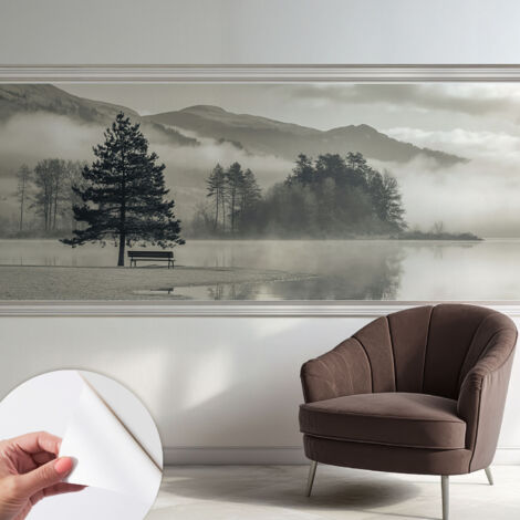 Selbstklebend Tapete modern - Wanddeko für Küche - Klebefolie Wand - luxus Look Romantische Landschaft 250x104 cm