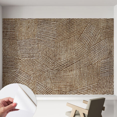 Selbstklebend Tapete modern - Wanddeko für Küche - Klebefolie Wand - luxus Look Strukturelle Linien 152x104 cm