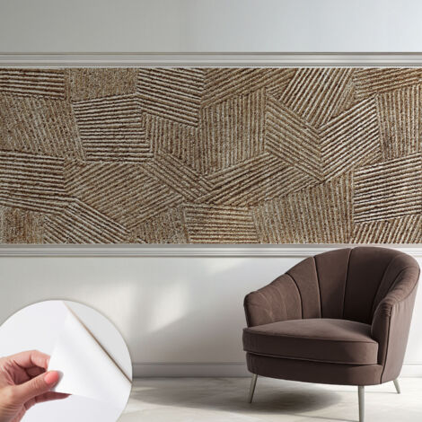 Selbstklebend Tapete modern - Wanddeko für Küche - Klebefolie Wand - luxus Look Strukturelle Linien 250x104 cm