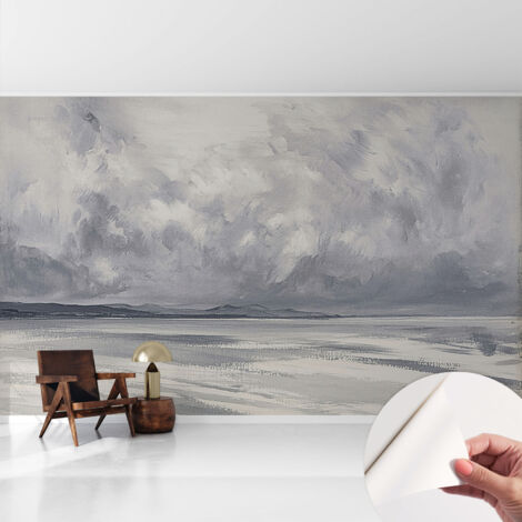 Selbstklebend Tapete modern - Wanddeko für Küche - Klebefolie Wand - luxus Look Sturm am Horizont 416x254 cm