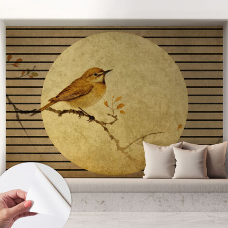 Selbstklebend Tapete modern - Wanddeko für Küche - Klebefolie Wand - luxus Look Vogelharmonie 208x146 cm