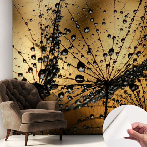 Selbstklebend Tapete modern - Wanddeko für Küche - Klebefolie Wand - luxus Look Zarte Tropfen 250x250 cm