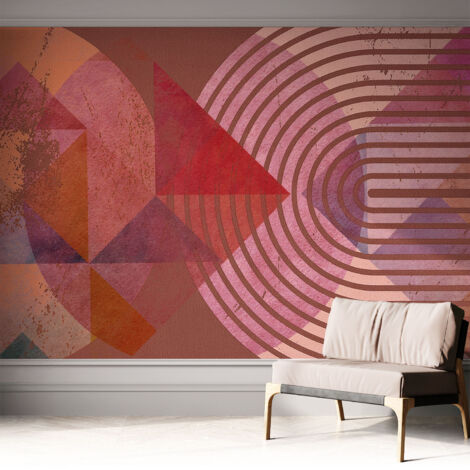 Selbstklebend Tapete modern Wohnzimmer - Wanddekoration - einfach anzubringen Abstrakte Formen 312x219 cm
