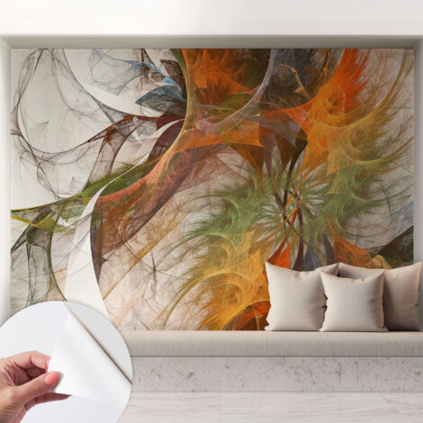 Selbstklebend Tapete modern Wohnzimmer - Wanddekoration - einfach anzubringen Abstraktes Kaleidoskop 208x146 cm
